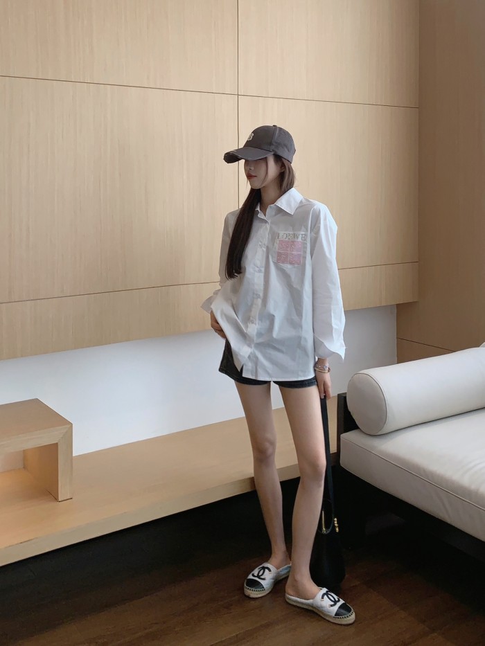★超人気 ロエベ コピーおすすめ ドリルプリントシャツ