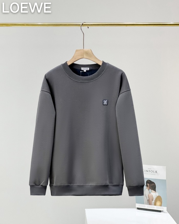 【話題商品！】ロエベ スーパーコピー 24 SS小標刺繍コットン立体アルファベットラウンドネック衛衣5色