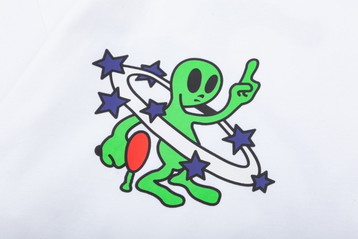 日本未入荷 オフホワイト コピーおすすめ OFF-WHITEエイリアン手描きアルファベット大判ロゴプリント