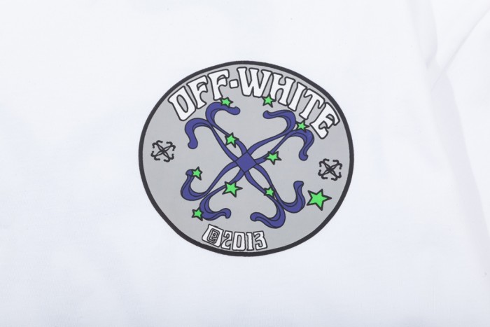 日本未入荷 オフホワイト コピーおすすめ OFF-WHITEエイリアン手描きアルファベット大判ロゴプリント
