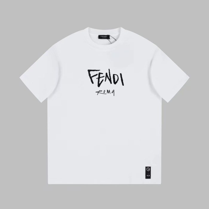 ★超人気 フェンディ 激安通販 の刺繍文字Tシャツ