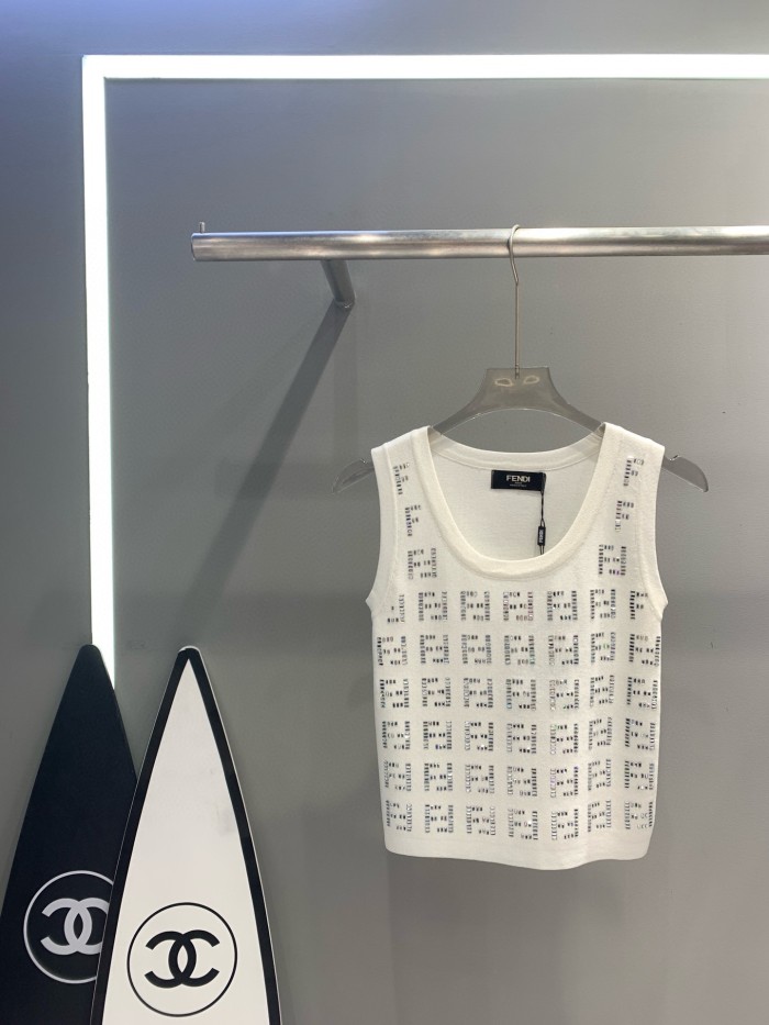 稀少 フェンディ 激安偽物 ダブルF ジャカードニットベスト2色