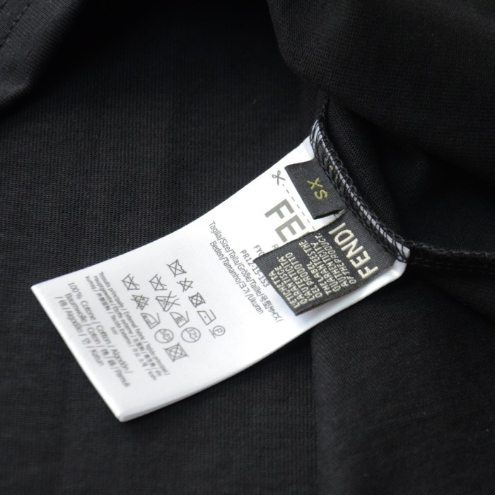 追跡付 フェンディ n級品 刺繍 F 斜めアレンジ カジュアル ラウンドネック 半袖 Tシャツ