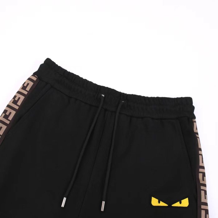 【話題商品！】フェンディ スーパーコピー ダブルFFフルフラワーツイルスプライシングLoGOロゴパンツ