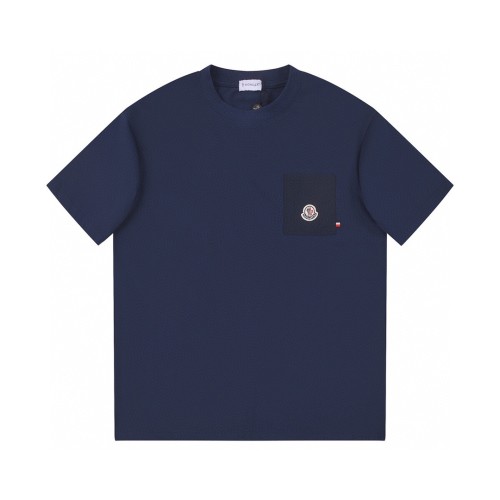 【限定】モンクレール コピー 2024 SS春と夏の新しいポケット刺繍ロゴラウンドネックショートスリーブTシャツ