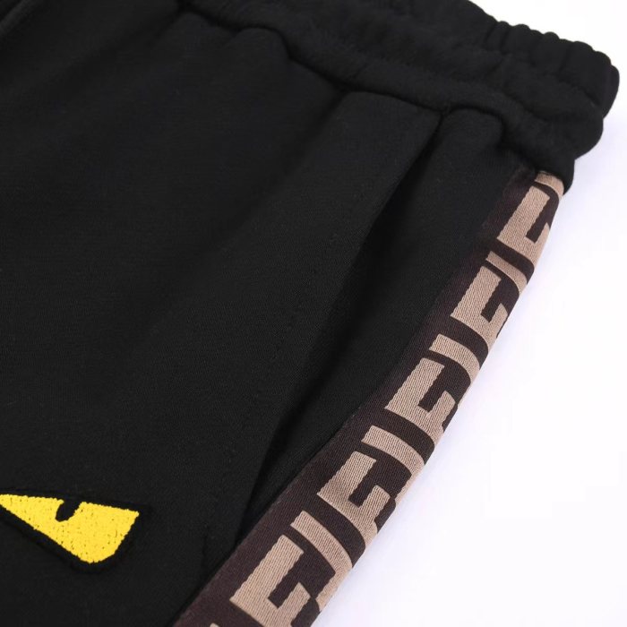 【話題商品！】フェンディ スーパーコピー ダブルFFフルフラワーツイルスプライシングLoGOロゴパンツ