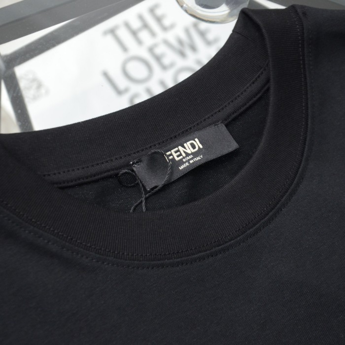 追跡付 フェンディ コピー ポケット ジップ カジュアル ラウンドネック 半袖 Tシャツ