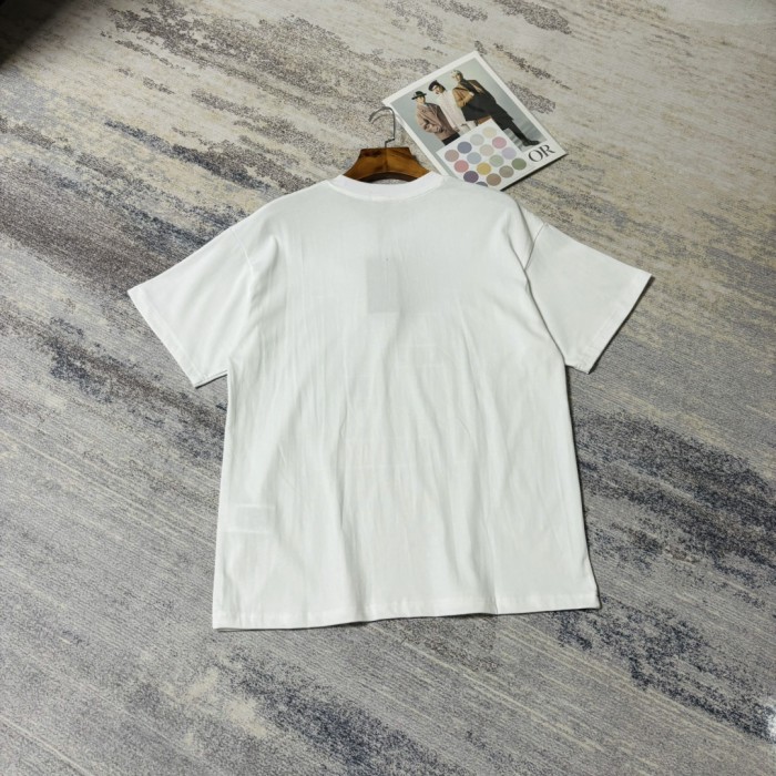 使い勝手良し フェンディ コピー ダブルFプリントのラウンドネック半袖Tシャツ