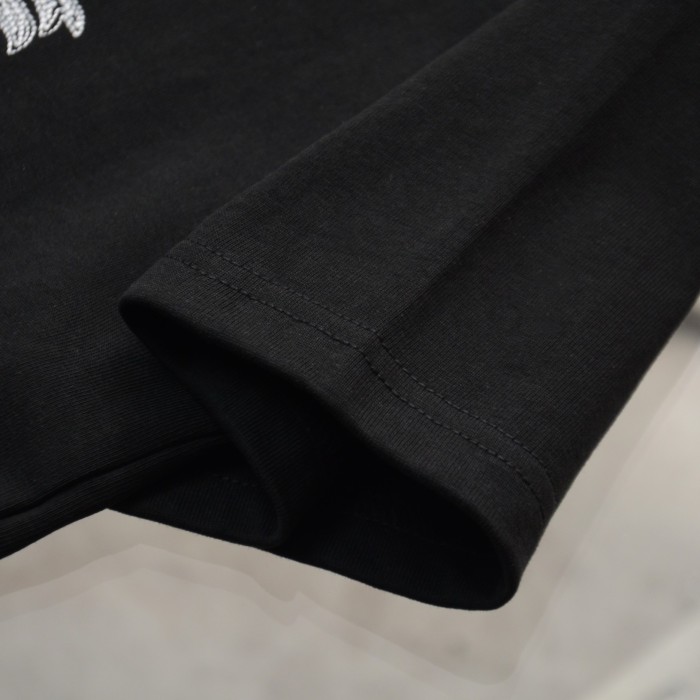 追跡付 バーバリー コピーおすすめ 刺繍ロゴ カジュアル ラウンドネック 半袖Tシャツ