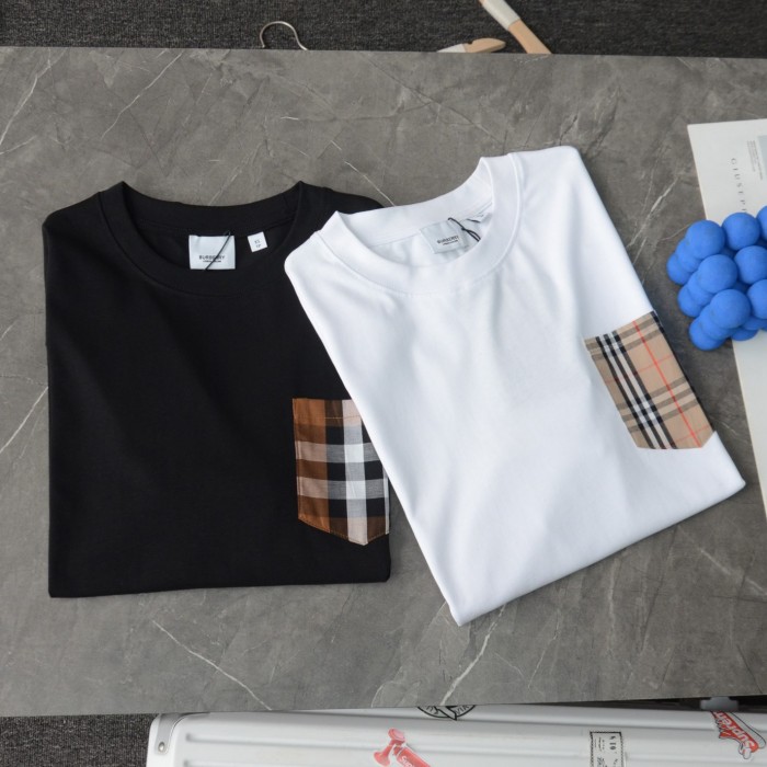 【限定】バーバリー 激安偽物 カジュアルなラウンドネック半袖Tシャツ