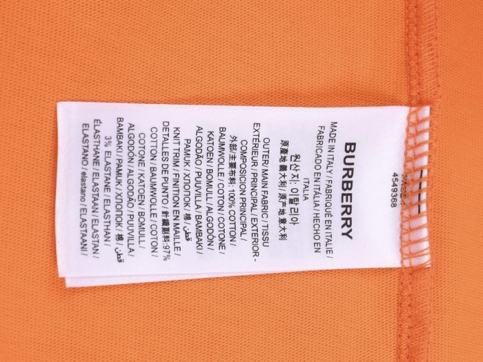 使い勝手良し バーバリー 激安偽物 24ss TB レザーラベル刺繍半袖