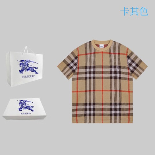 稀少 バーバリー 偽物通販 2024年早春ニットチェック半袖Tシャツ