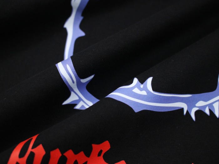 稀少 バーバリー コピーおすすめ 2024 ニューブルーフレイムチェストレタープリントカップル半袖Tシャツ