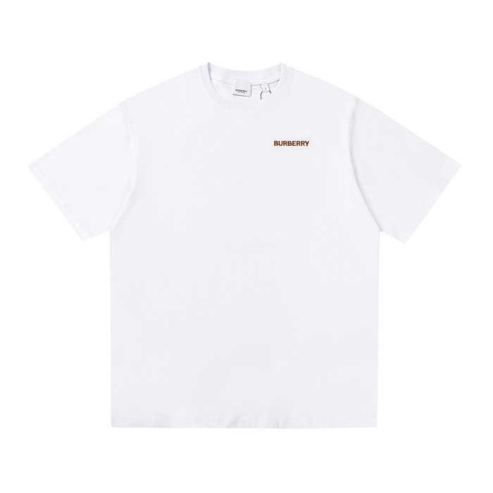 追跡付 バーバリー n級品 クラシックマイクロラベルニット刺繍コットン半袖Tシャツ