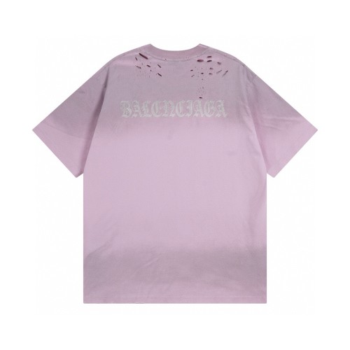入手困難 バレンシアガ コピーおすすめ 文字LOGOは穴が古い半袖Tシャツ