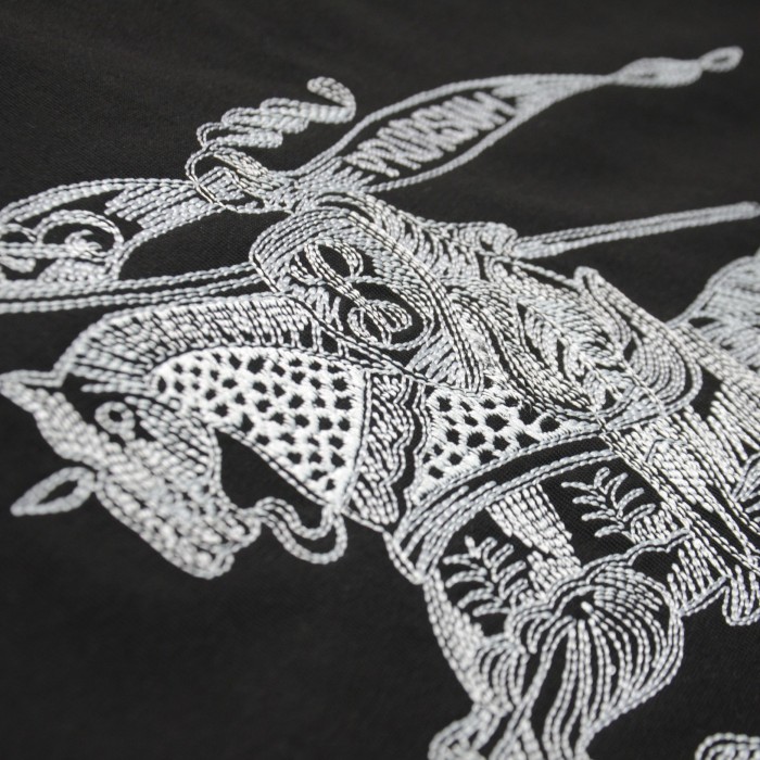 追跡付 バーバリー コピーおすすめ 刺繍ロゴ カジュアル ラウンドネック 半袖Tシャツ