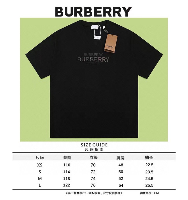 入手困難 バーバリー 激安通販 24ss TB レザーラベル刺繍半袖