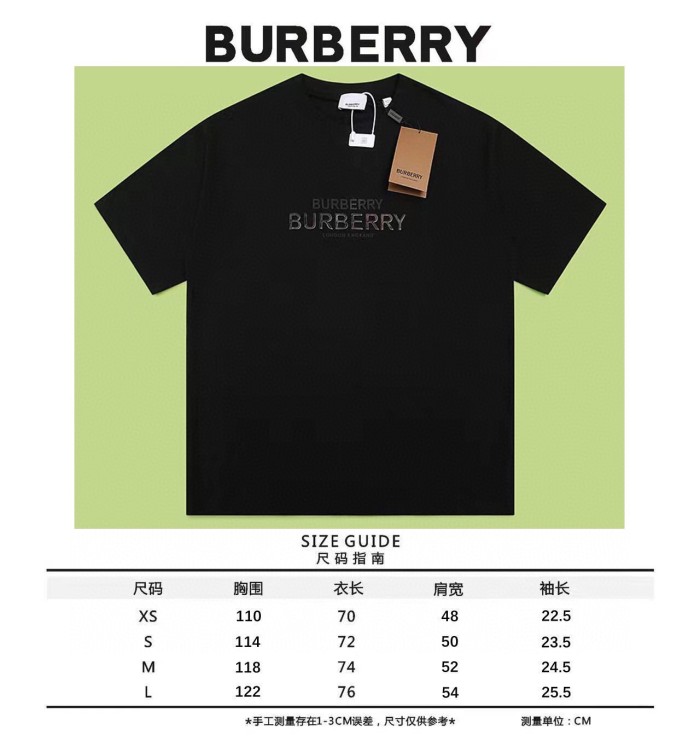 入手困難 バーバリー 激安通販 24ss TB レザーラベル刺繍半袖