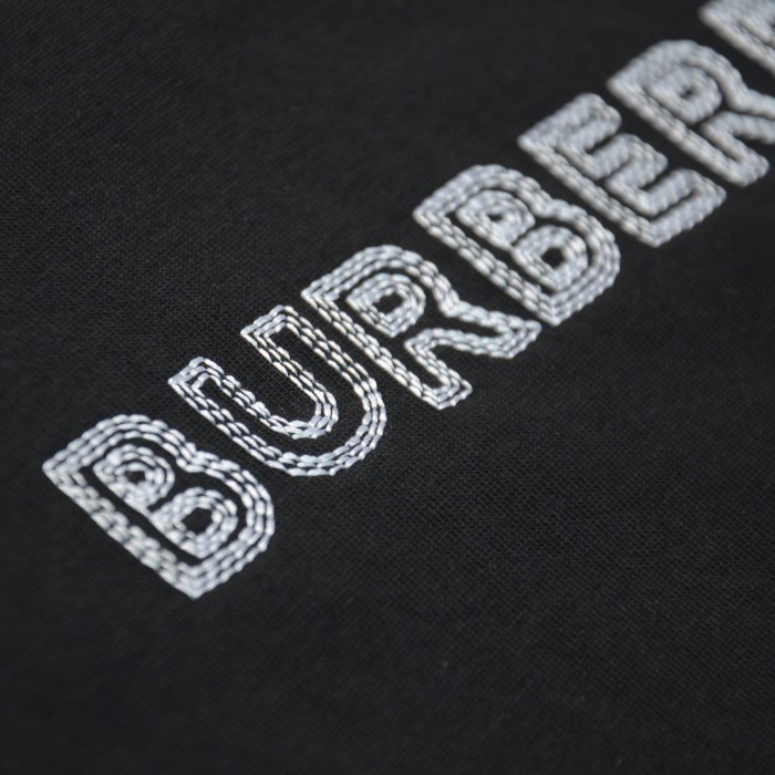 追跡付 バーバリー コピーおすすめ 刺繍ロゴ カジュアル ラウンドネック 半袖Tシャツ