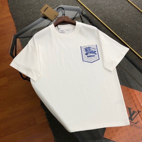 高品質 バーバリー 偽物通販 2024新作刺繍軍馬ポケット半袖Tシャツ