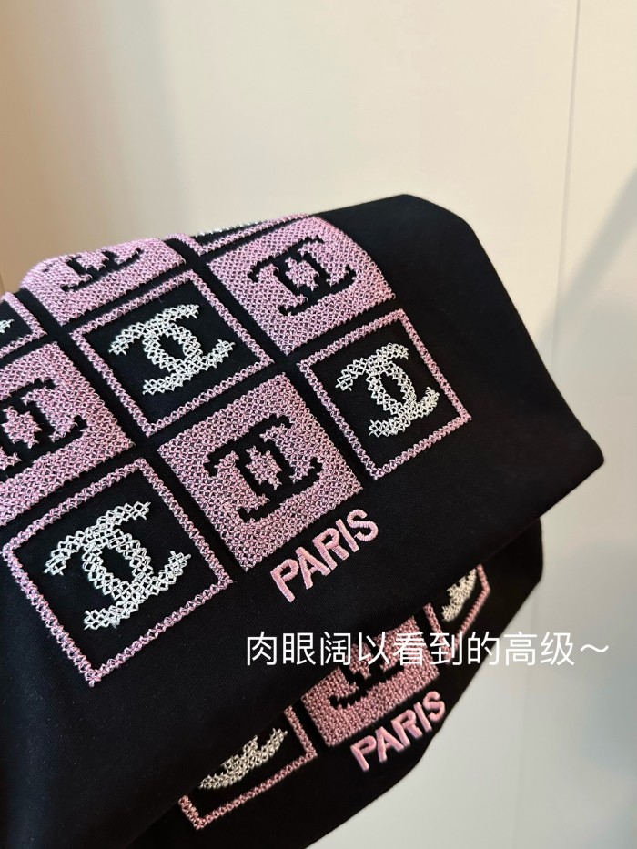 新作 シャネル 激安偽物スパンコール九宮格タオル刺繍半袖