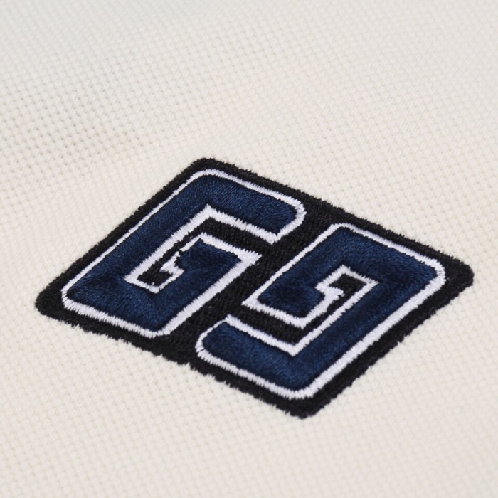 一目惚れ♪ グッチ スーパーコピー 夏の新作ダブルG刺繍織りベルトのパッチワーク半袖開襟ポロシャツ