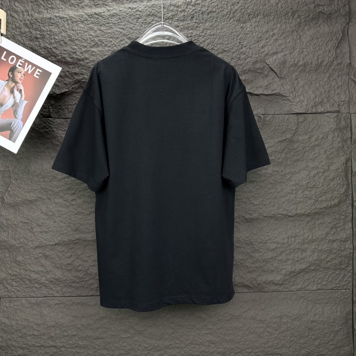 新作 シャネル スーパーコピー 2024新型重工業ドリルロゴカップル用半袖Tシャツ