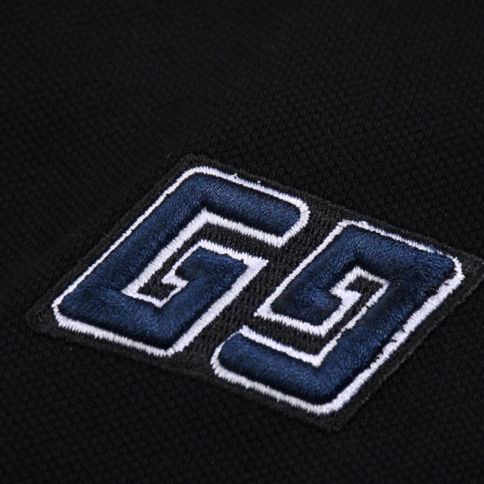 入手困難 グッチ n級品 夏の新作ダブルG刺繍織りベルトのパッチワーク半袖開襟ポロシャツ