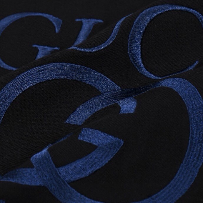 大人気 グッチ 激安通販 2024 SS春夏新作ダブルG重工刺繍半袖Tシャツ