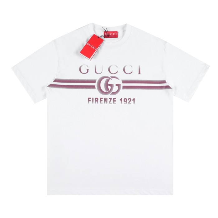 日本未入荷 グッチスーパーコピー グラデーションロゴアルファベットプリント半袖Tシャツ