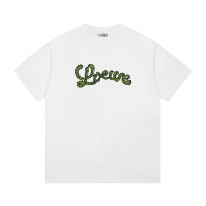 追跡付 ロエベ n級品 最新イミテーションサボテンロゴカジュアル半袖Tシャツ-2色