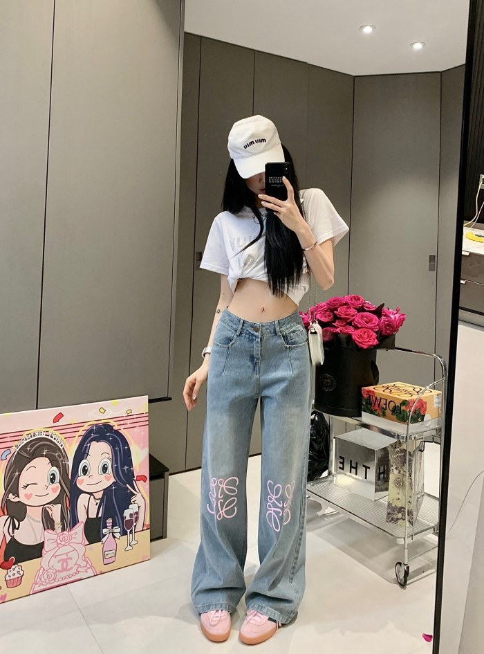 【限定】ロエベ 激安通販 カスタムバッジスリムデニムパンツ