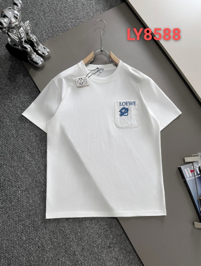 超奇跡の入荷☆ ロエベ 偽物通販 24 ss春夏新型高バージョンポケットアルファベット刺繍半袖
