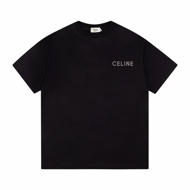 ★超人気 セリーヌ コピーおすすめ 24 ssリベット半袖Tシャツ
