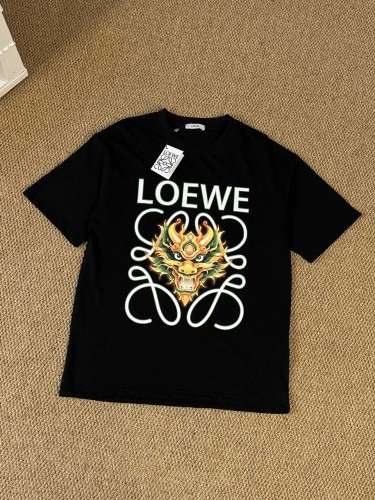 日本未入荷 ロエベ コピー 2024春夏ドラゴンプリントラウンドネック半袖Tシャツ2色