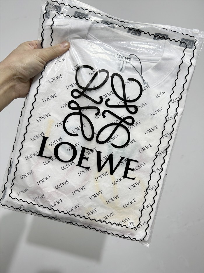 大人気 ロエベ n級品 カラー糸刺繍半袖Tシャツ