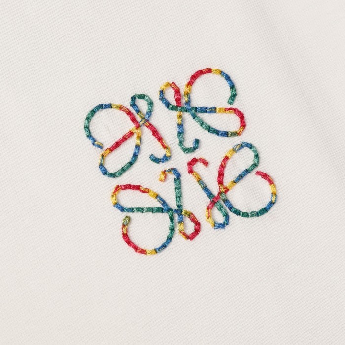 追跡付 ロエベ 激安偽物 2024虹刺繍工芸半袖