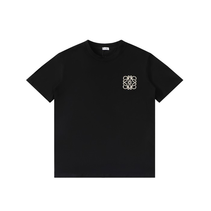 【話題商品！】ロエベ コピーおすすめ 24新作ラメ刺繍ロゴ半袖Tシャツ2色