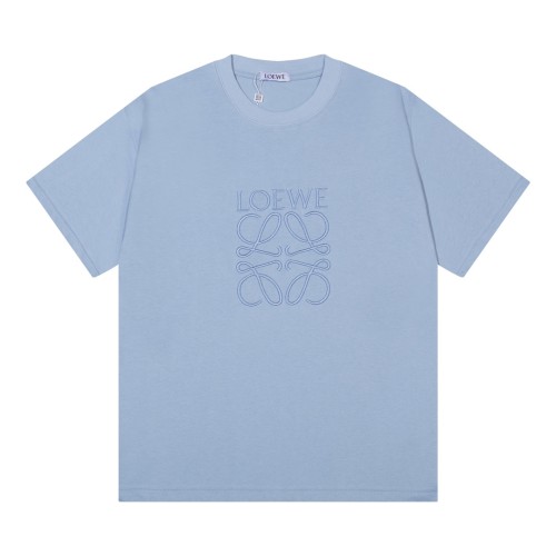入手困難 ロエベ コピー 24 ss新作立体刺繍ロゴ新作ペアルックTシャツ
