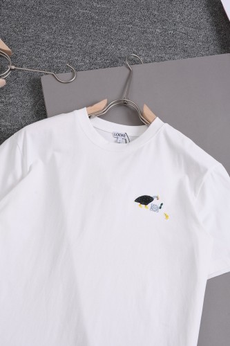 超奇跡の入荷☆ ロエベ コピーおすすめ 雄鶏ロゴ刺繍オールインワン半袖Tシャツ