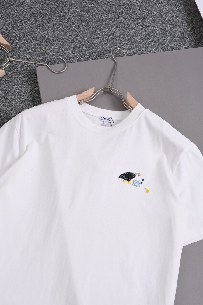 超奇跡の入荷☆ ロエベ コピーおすすめ 雄鶏ロゴ刺繍オールインワン半袖Tシャツ
