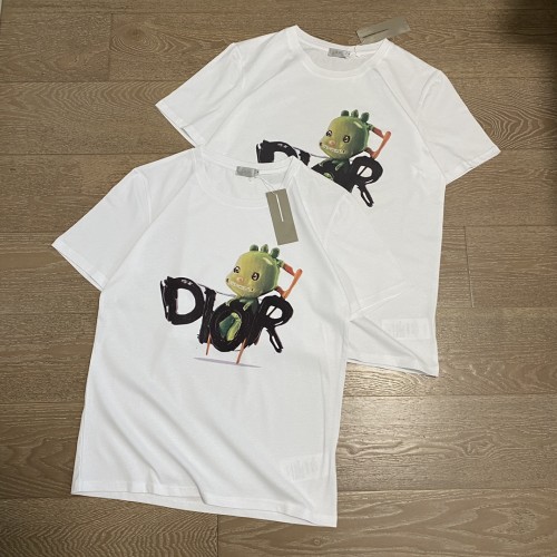 一目惚れ♪ ディオール スーパーコピー ロゴぬいぐるみプリント快適通気性男女半袖Tシャツピース