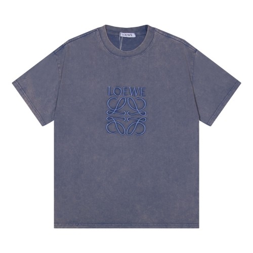 高品質 ロエベ n級品 24 ss新作立体刺繍ロゴ新作ペアルックTシャツ