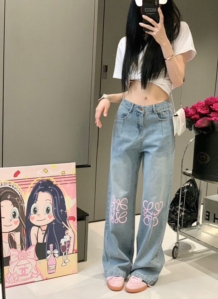 【限定】ロエベ 激安通販 カスタムバッジスリムデニムパンツ