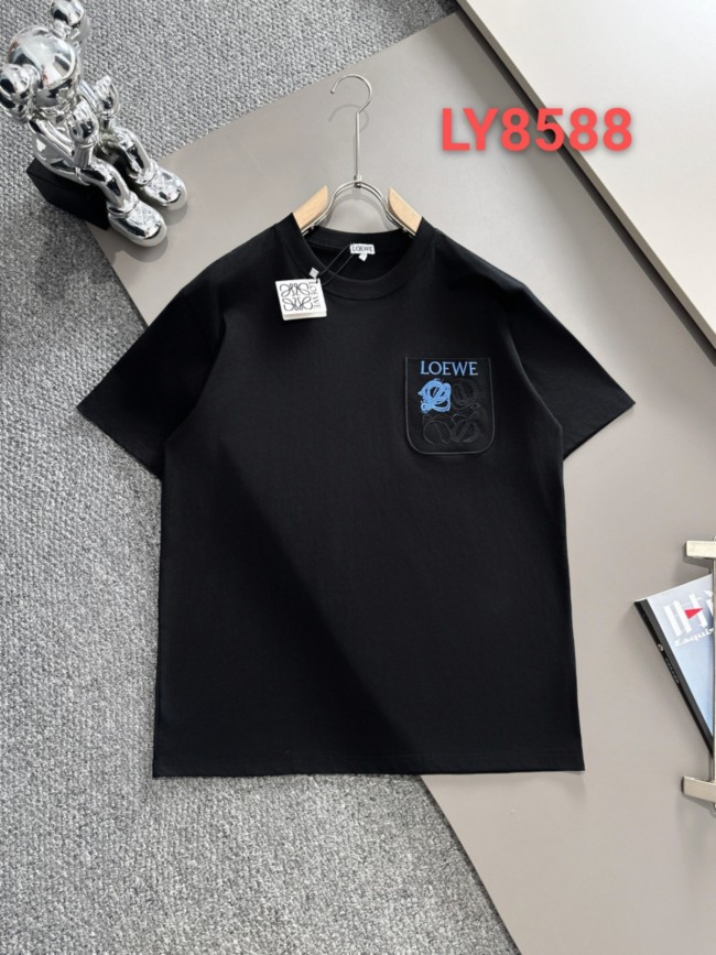 新作 ロエベ コピーおすすめ 24 ss春夏新型高バージョンポケットアルファベット刺繍半袖