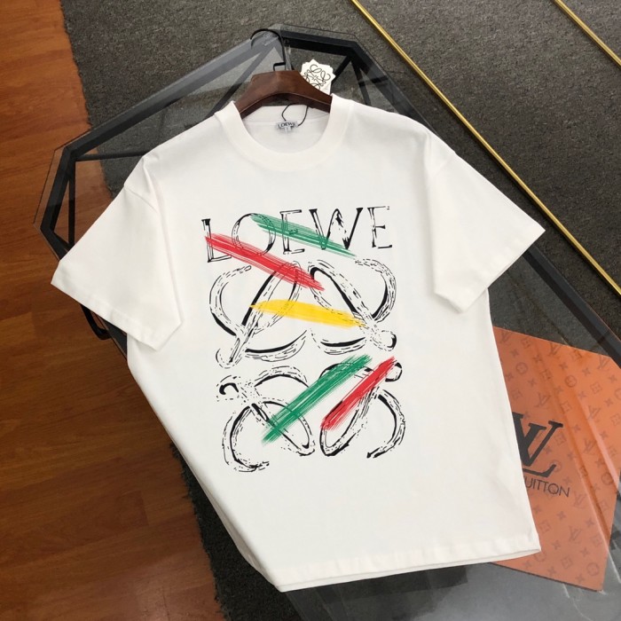 大人気 ロエベ 偽物通販 ロエベ2024新作胸元プリントロゴ半袖Tシャツ