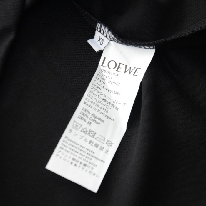 入手困難 ロエベ 激安偽物 胸元エンボスロゴカジュアル丸首半袖Tシャツ