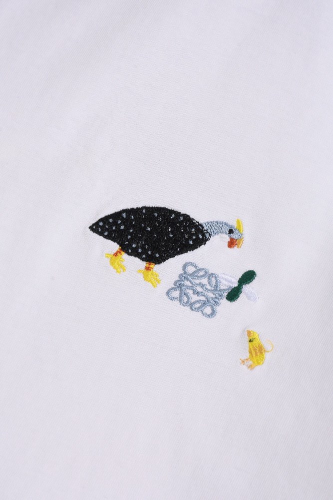 超奇跡の入荷☆ ロエベ コピーおすすめ 雄鶏ロゴ刺繍オールインワン半袖Tシャツ