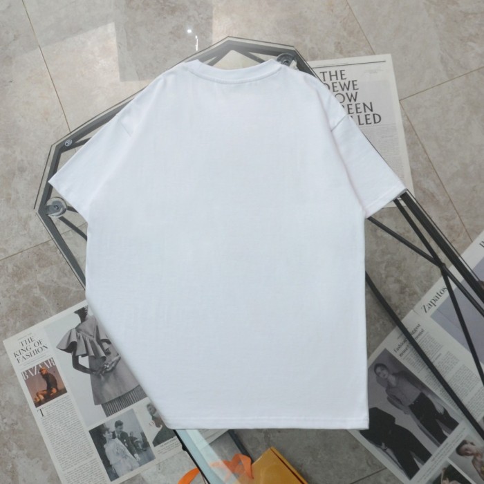 大人気 ディオール コピー の新作フラワー刺繍ロゴカジュアル丸首半袖Tシャツ