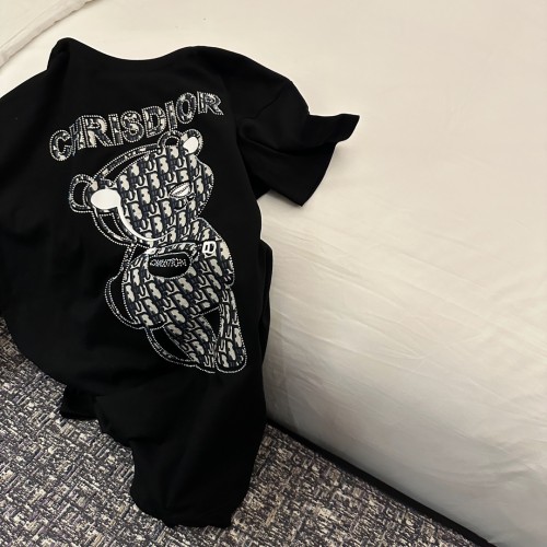 【限定】ディオール コピーアルファベット立体小熊半袖